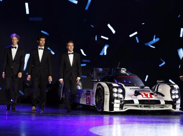 Titel-Bild zur News: Brendon Hartley, Mark Webber, Timo Bernhard