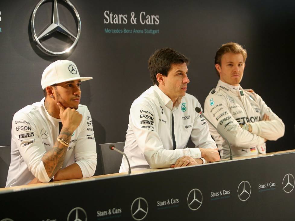 Lewis Hamilton, Toto Wolff, Nico Rosberg