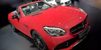 Typisch lange Motorhaube: Vorderansicht des Mercedes Benz SLC