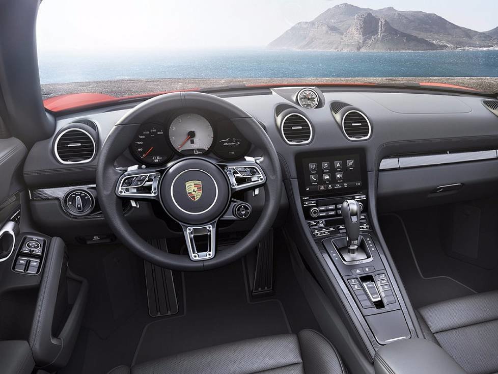 Cockpit des Porsche 718 Boxster S