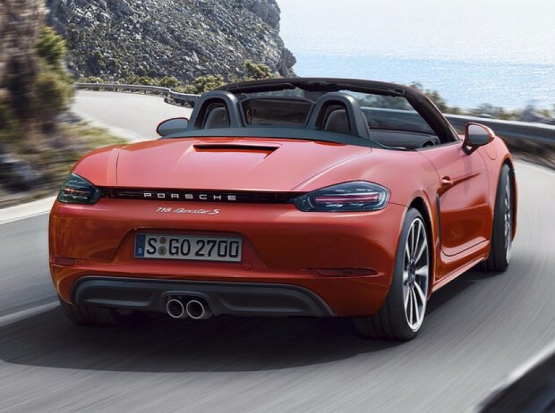 Heckansicht des Porsche 718 Boxster S 