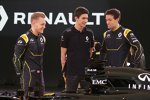 Kevin Magnussen (Renault), Esteban Ocon (Renault) und Jolyon Palmer (Renault) 