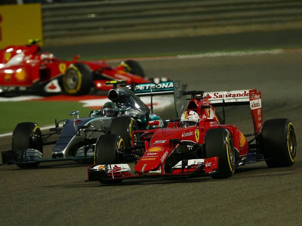 Sebastian Vettel, Nico Rosberg, Mercedes, Ferrari