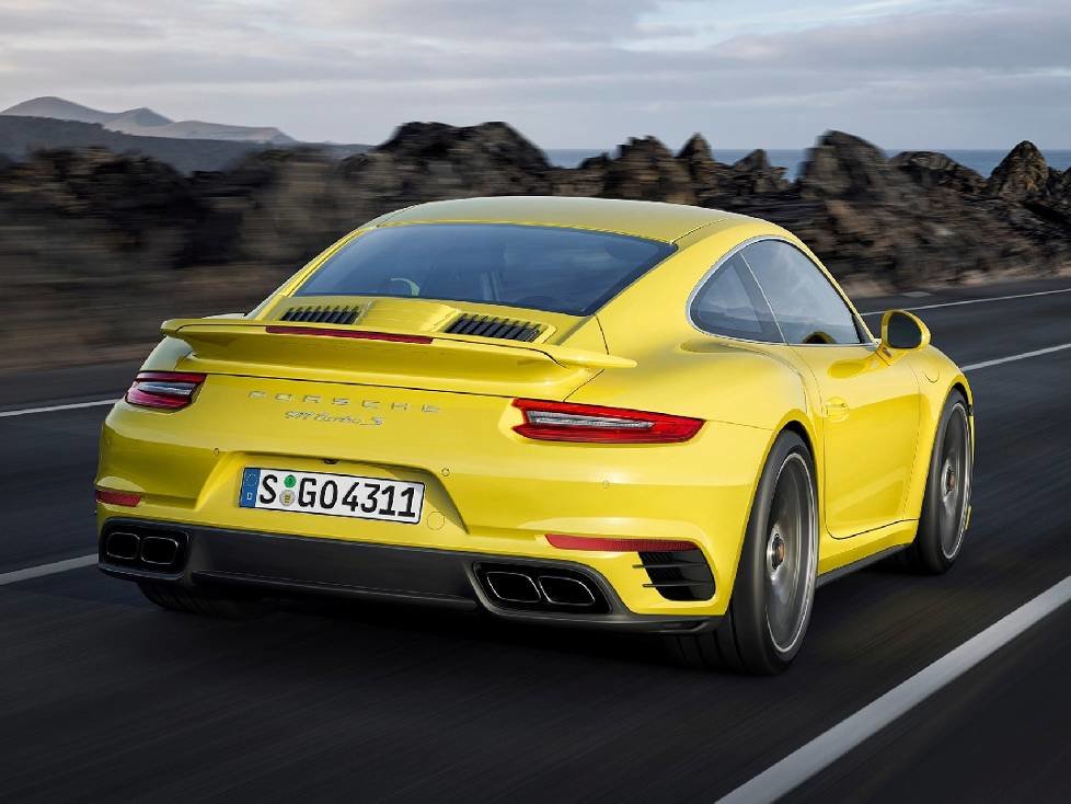 Heckansicht des Porsche 911 Turbo S