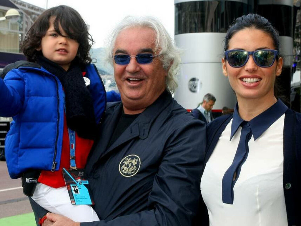 Flavio Briatore mit Sohn Falco und Ehefrau Elisabetta Gregoraci