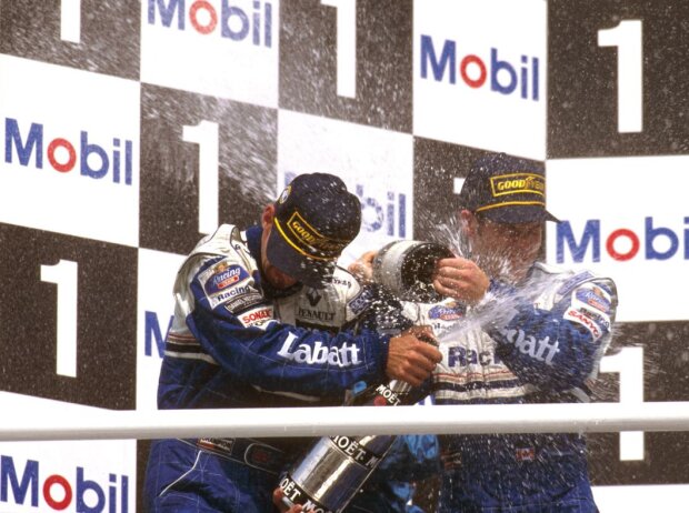 Damon Hill und Jacques Villeneuve in Hockenheim 1996 Damon Hill und Jacques Villeneuve in Hockenheim 1996