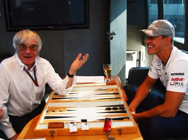 Titel-Bild zur News: Bernie Ecclestone, Michael Schumacher