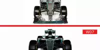 Mercedes W06 im Vergleich mit W07