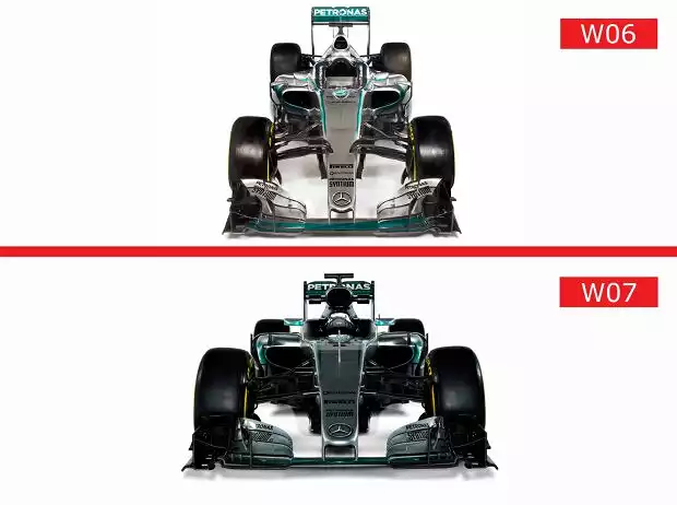 Titel-Bild zur News: Mercedes W06 im Vergleich mit W07