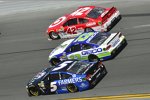 Kasey Kahne (Hendrick), Kyle Larson (Ganassi) und Casey Mears (Germain) 