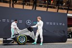 Nico Rosberg (Mercedes) und Lewis Hamilton (Mercedes) 