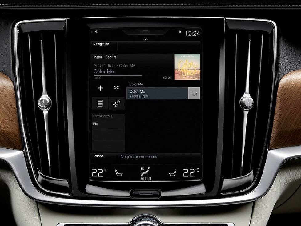 Volvo integriert den Musik-Streamingdienst Spotify in sein Bediensystem Sensus