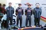 James Key, Max Verstappen (Toro Rosso), Carlos Sainz (Toro Rosso) und Franz Tost 
