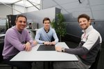 Jean-Denis und Louis Deletraz mit Romain Grosjean (Haas) 