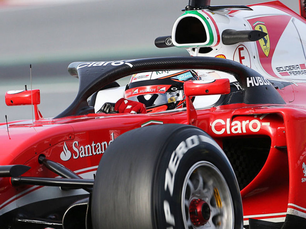 Kimi Räikkönen testet das "Halo"-System