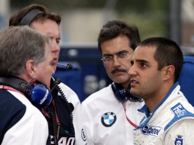 Juan Pablo Montoya, Patrick Head, Mario Theissen, Sam Michael