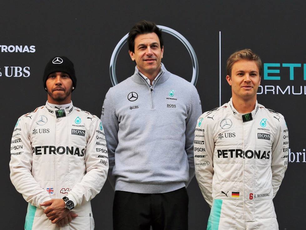 Lewis Hamilton, Toto Wolff, Nico Rosberg