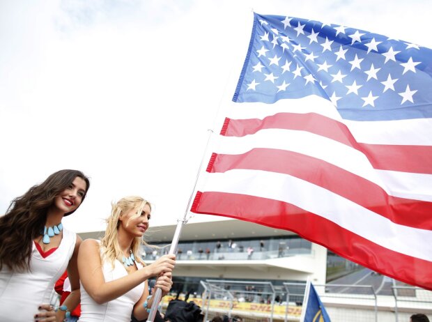 USA, Flagge, Grid Girls