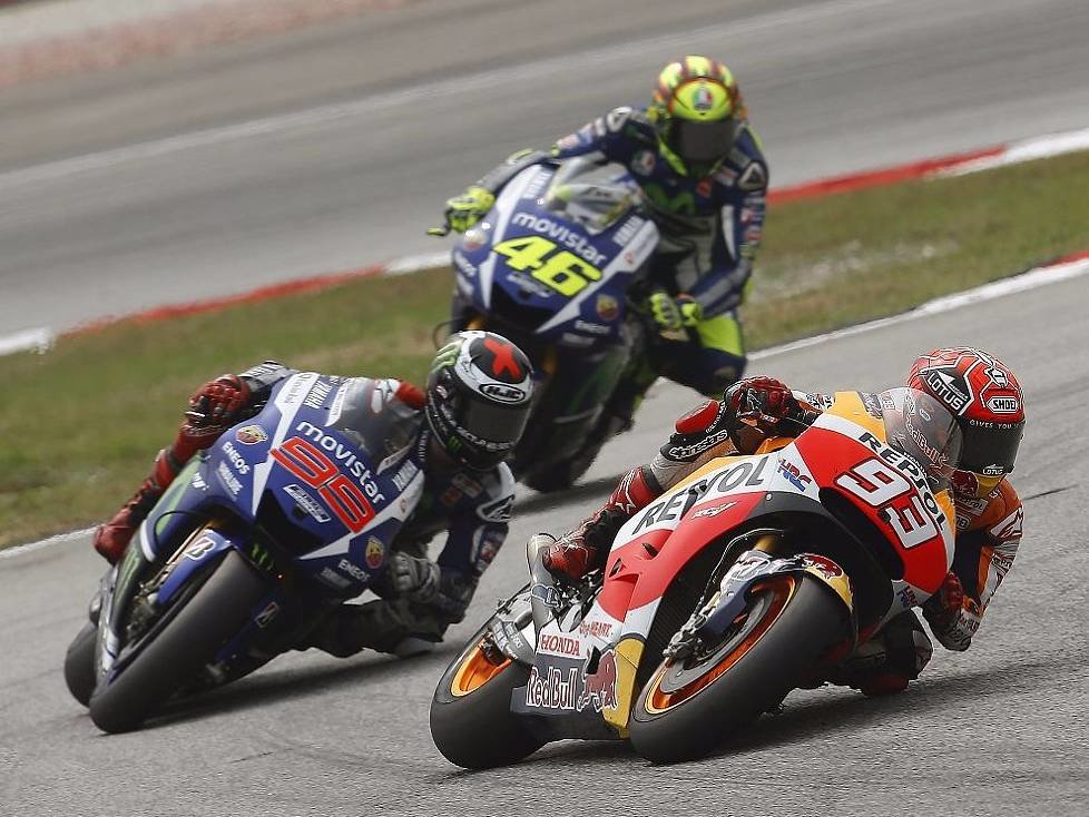 Marc Marquez, Jorge Lorenzo, Valentino Rossi