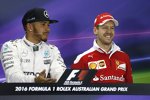 Lewis Hamilton (Mercedes) und Sebastian Vettel (Ferrari) 