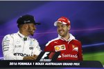 Lewis Hamilton (Mercedes) und Sebastian Vettel (Ferrari) 