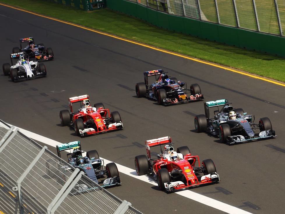 Nico Rosberg, Sebastian Vettel, Lewis Hamilton