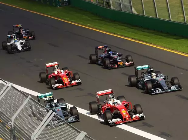 Nico Rosberg, Sebastian Vettel, Lewis Hamilton Titel-Bild zur News: Nico Rosberg, Sebastian Vettel, Lewis Hamilton