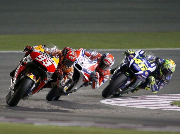 Marc Marquez, Andrea Dovizioso, Valentino Rossi Marc Marquez, Andrea Dovizioso, Valentino Rossi