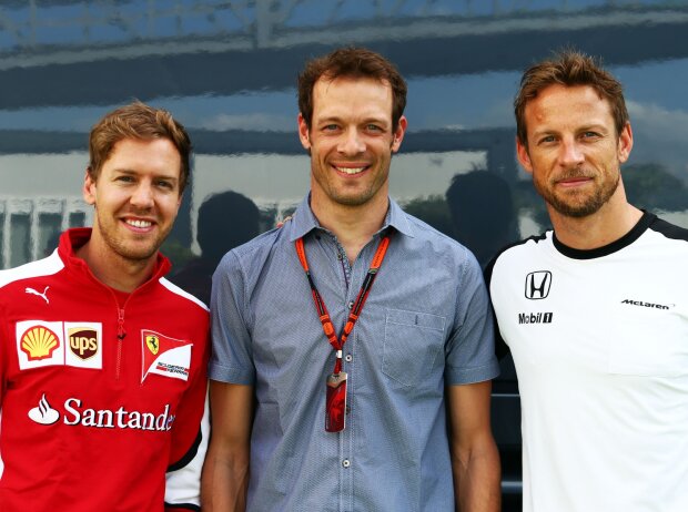 Sebastian Vettel, Alexander Wurz, Jenson Button