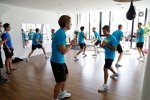 Die BMW-Fahrer im Fitnesscamp