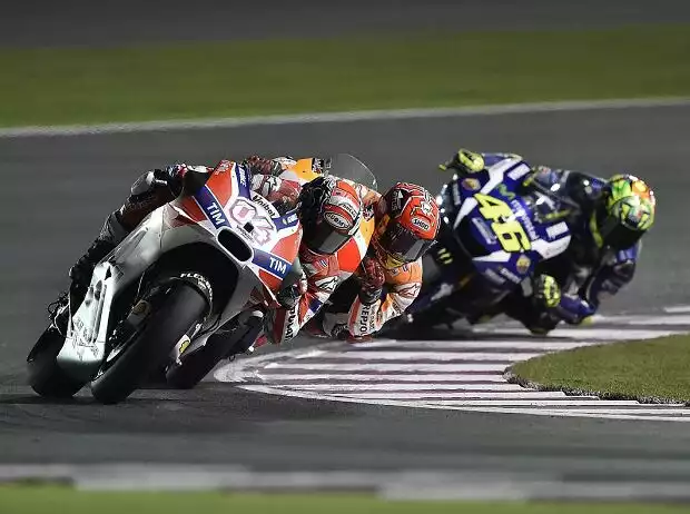 Titel-Bild zur News: Andrea Dovizioso, Marc Marquez, Valentino Rossi