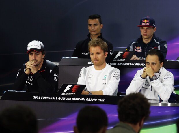 Titel-Bild zur News: Pascal Wehrlein, Max Verstappen, Fernando Alonso, Nico Rosberg, Felipe Massa