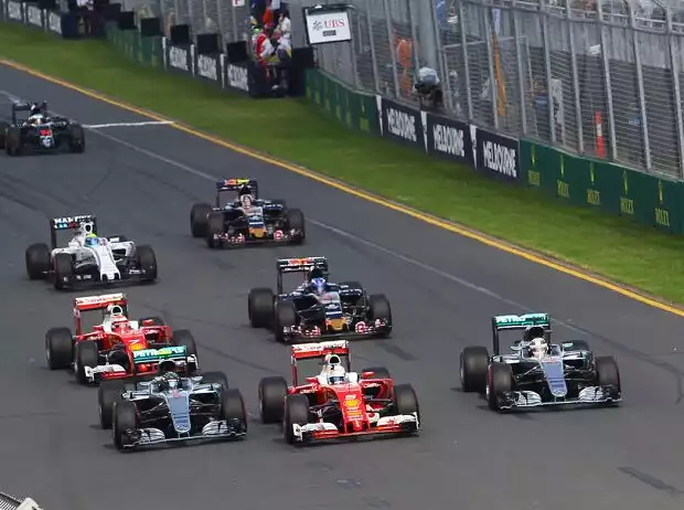 Nico Rosberg, Sebastian Vettel, Lewis Hamilton Titel-Bild zur News: Nico Rosberg, Sebastian Vettel, Lewis Hamilton