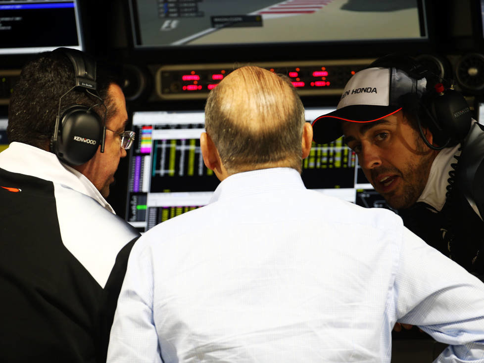 Eric Boullier, Ron Dennis, Fernando Alonso