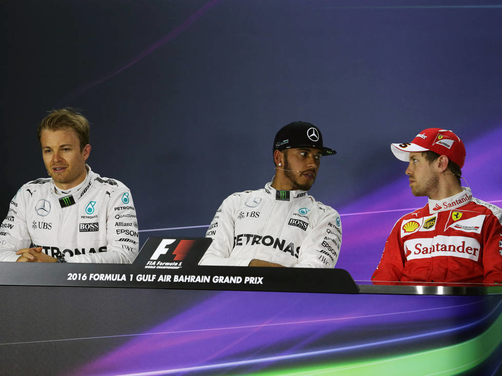 Nico Rosberg, Lewis Hamilton, Sebastian Vettel