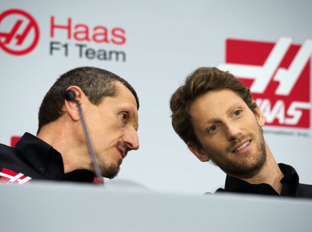 Günther Steiner und Romain Grosjean