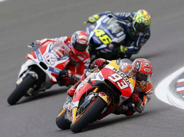 Titel-Bild zur News: Marc Marquez, Andrea Dovizioso, Valentino Rossi