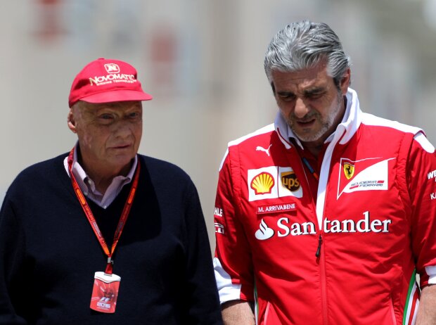 Titel-Bild zur News: Niki Lauda, Maurizio Arrivabene