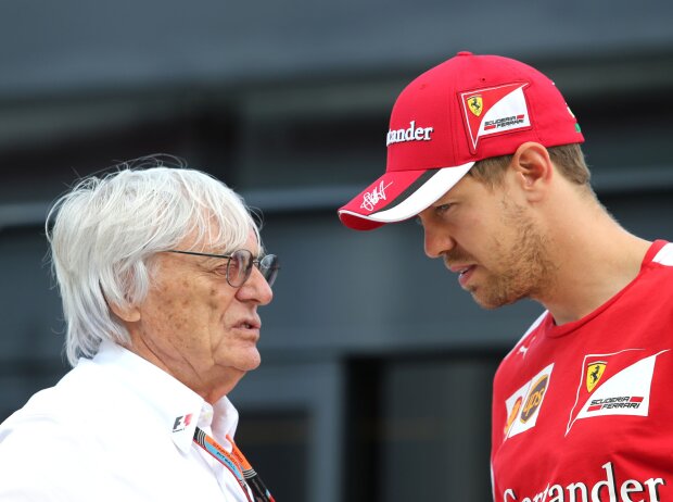 Titel-Bild zur News: Bernie Ecclestone, Sebastian Vettel