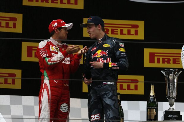 Sebastian Vettel Daniil Kwjat Ferrari Scuderia Ferrari F1Red Bull Red Bull Racing F1 ~Sebastian Vettel (Ferrari) und Daniil Kwjat (Red Bull) ~ 