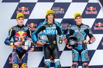 Brad Binder, Nicolo Bulega und Jorge Navarro 