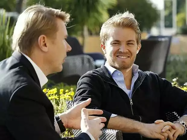 Mika Häkkinen, Nico Rosberg Titel-Bild zur News: Mika Häkkinen, Nico Rosberg