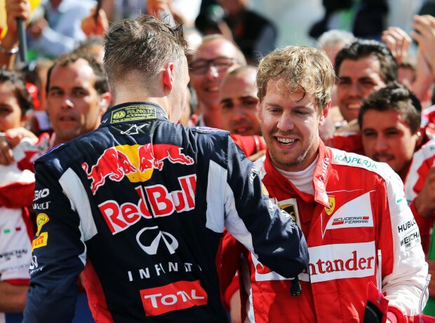 Titel-Bild zur News: Daniil Kwjat, Sebastian Vettel