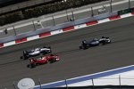 Nico Rosberg (Mercedes), Kimi Räikkönen (Ferrari) und Valtteri Bottas (Williams) 