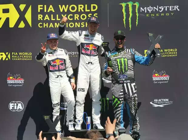 Toomas Heikkinen, Mattias Ekström und Ken Block Titel-Bild zur News: Toomas Heikkinen, Mattias Ekström und Ken Block