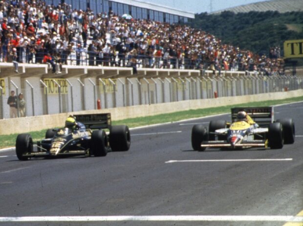Titel-Bild zur News: Senna Mansell Jerez 1986