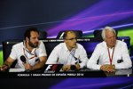 Matteo Bonciani, Gabrice Lom und Charlie Whiting (FIA)