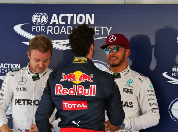 Nico Rosberg, Daniel Ricciardo, Lewis Hamilton