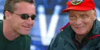 Eddie Irvine und Niki Lauda, Jaguar, 2002