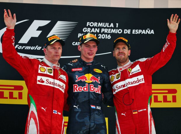 Max Verstappen, Sebastian Vettel, Kimi Räikkönen Max Verstappen, Sebastian Vettel, Kimi Räikkönen